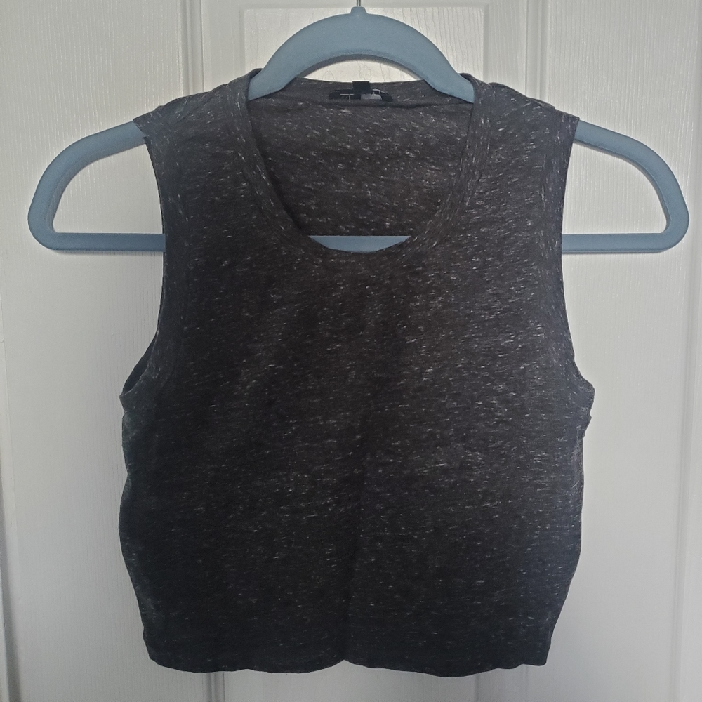 Wilfred Free Charcoal Crop Top
